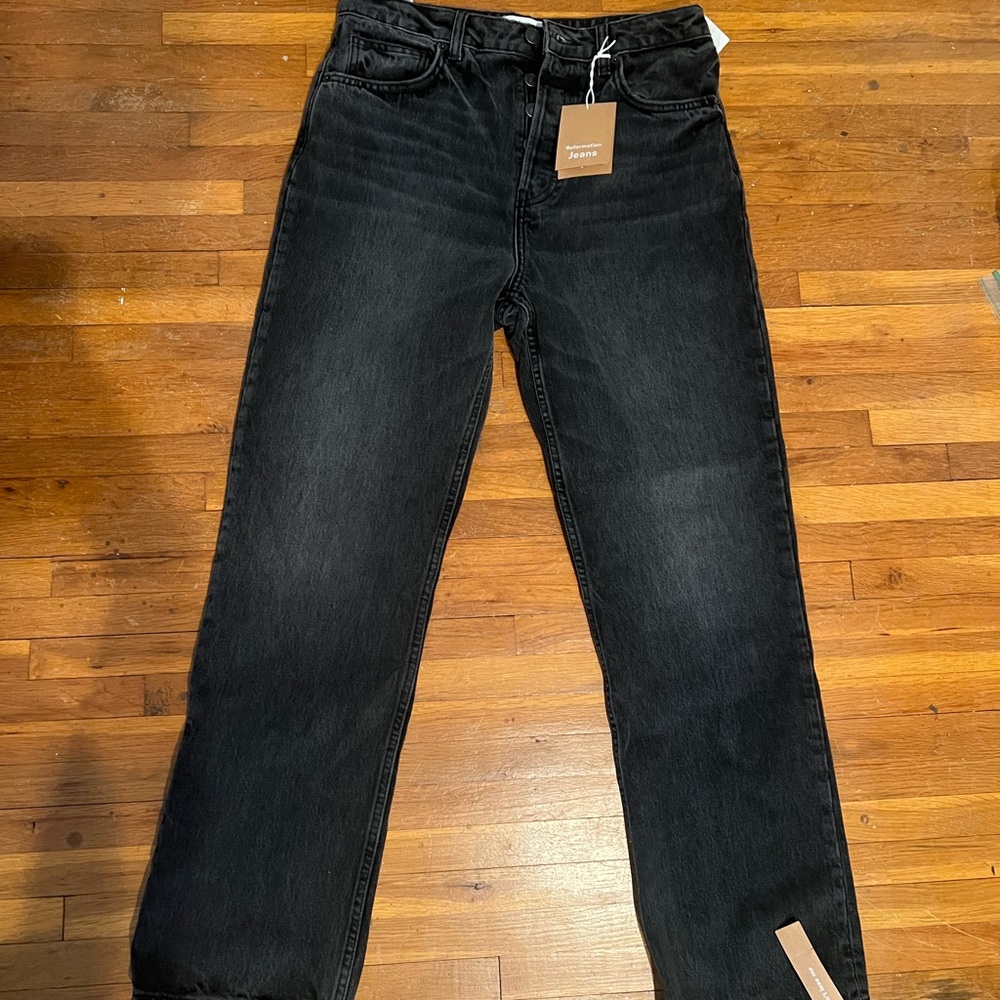 NWT Reformation Cynthia High Rise Straight Jeans